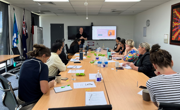 Dr. Gary Eckstein delivering training